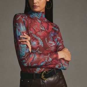 Anthropologie Mesh Turtleneck
